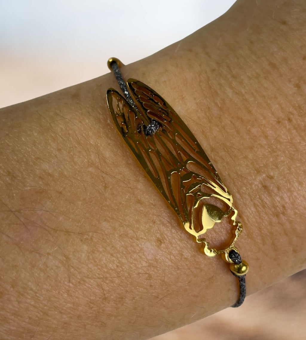 Bracelet cordon pailleté - Cigal'z